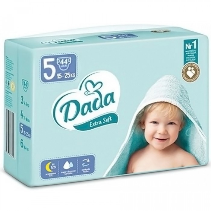 Подгузники детские Dada Extra Soft, размер 5 (15–25 кг), 44 шт - 